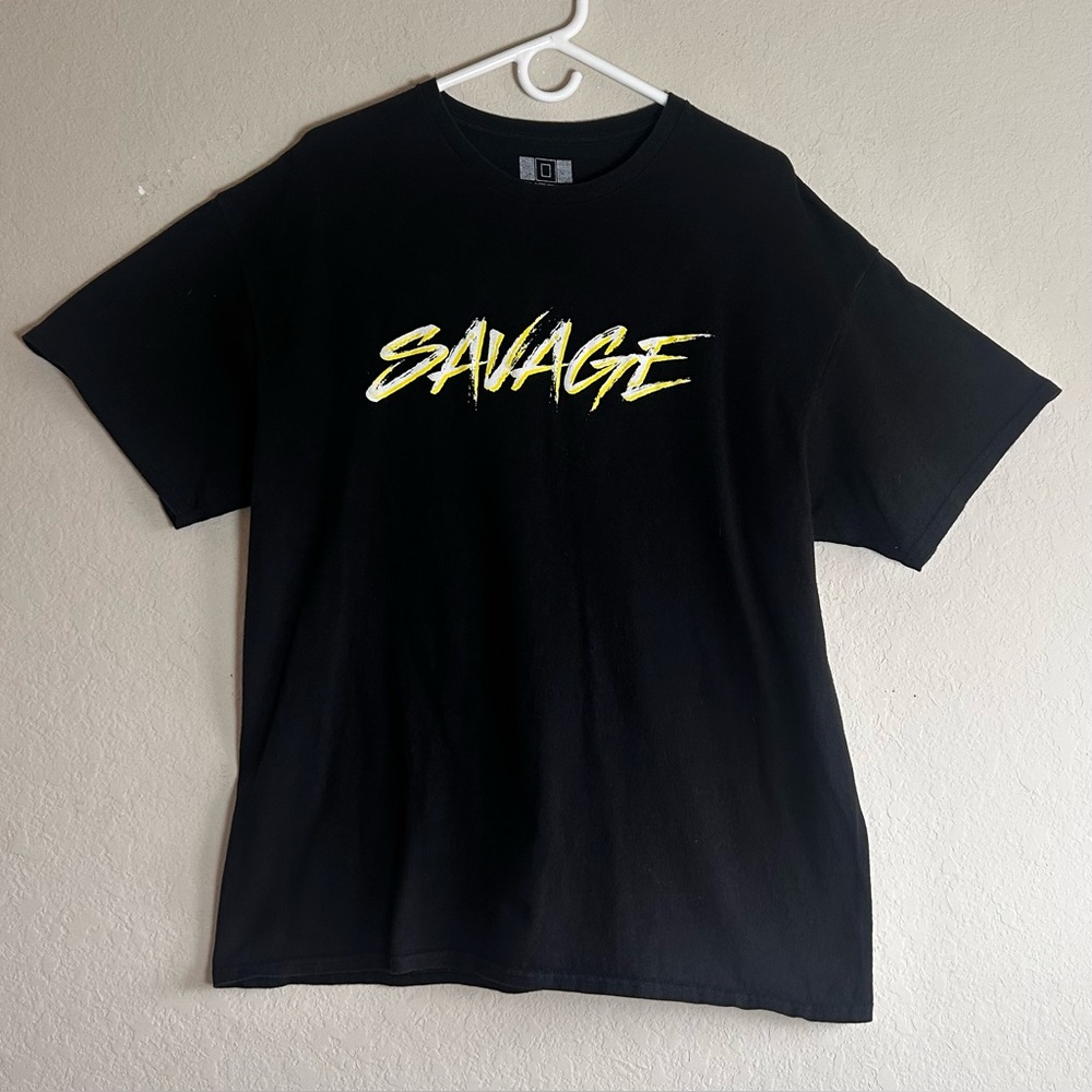 Hustle Bailey Apparel Savage Tiger Graphic T Shirt Size XL Black Streetwear Tee